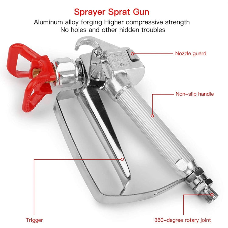 Pistola a spruzzo airless ad alta pressione con set ugelli