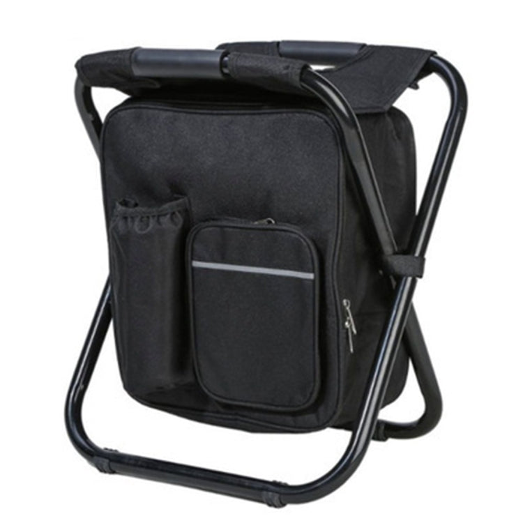 Sedia da campeggio pieghevole portatile per esterni Sedia da spiaggia per pesca leggera Sedia pieghevole in tubo di acciaio inossidabile con borsa del ghiaccio, Stainless Steel Folding Chair(Black), Stainless Steel Folding Chair(Green)                 ...