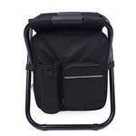 Sedia da campeggio pieghevole portatile per esterni Sedia da spiaggia per pesca leggera Sedia pieghevole in tubo di acciaio inossidabile con borsa del ghiaccio, Stainless Steel Folding Chair(Black), Stainless Steel Folding Chair(Green)                 ...