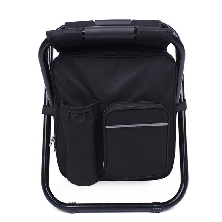Sedia da campeggio pieghevole portatile per esterni Sedia da spiaggia per pesca leggera Sedia pieghevole in tubo di acciaio inossidabile con borsa del ghiaccio, Stainless Steel Folding Chair(Black), Stainless Steel Folding Chair(Green)                 ...