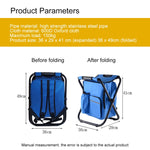 Sedia da campeggio pieghevole portatile per esterni Sedia da spiaggia per pesca leggera Sedia pieghevole in tubo di acciaio inossidabile con borsa del ghiaccio, Stainless Steel Folding Chair(Black), Stainless Steel Folding Chair(Green)                 ...