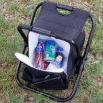 Sedia da campeggio pieghevole portatile per esterni Sedia da spiaggia per pesca leggera Sedia pieghevole in tubo di acciaio inossidabile con borsa del ghiaccio, Stainless Steel Folding Chair(Black), Stainless Steel Folding Chair(Green)                 ...