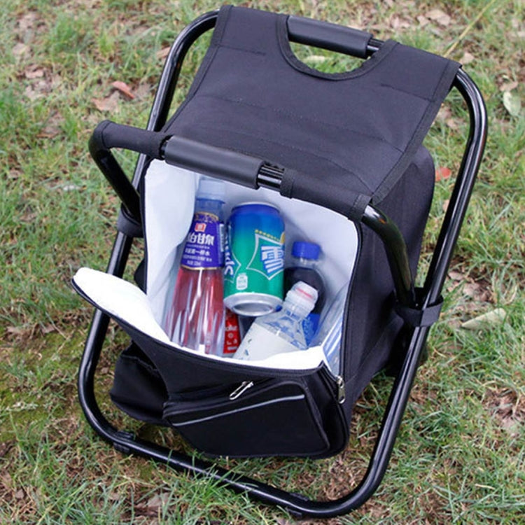 Sedia da campeggio pieghevole portatile per esterni Sedia da spiaggia per pesca leggera Sedia pieghevole in tubo di acciaio inossidabile con borsa del ghiaccio, Stainless Steel Folding Chair(Black), Stainless Steel Folding Chair(Green)                 ...