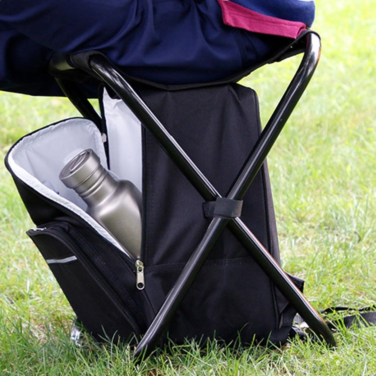 Sedia da campeggio pieghevole portatile per esterni Sedia da spiaggia per pesca leggera Sedia pieghevole in tubo di acciaio inossidabile con borsa del ghiaccio, Stainless Steel Folding Chair(Black), Stainless Steel Folding Chair(Green)                 ...