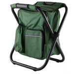 Sedia da campeggio pieghevole portatile per esterni Sedia da spiaggia per pesca leggera Sedia pieghevole in tubo di acciaio inossidabile con borsa del ghiaccio, Stainless Steel Folding Chair(Black), Stainless Steel Folding Chair(Green)                 ...