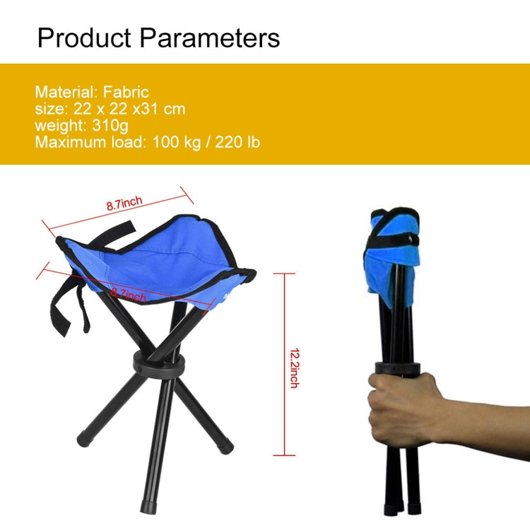 Escursionismo Campeggio all'aperto Pesca Sgabello pieghevole Sedia triangolare portatile Carico massimo 100 kg Dimensioni sedia pieghevole: 22 x 22 x 31 cm, Fishing Folding Stool(Red), Fishing Folding Stool(Blue), Fishing Folding Stool(Green)