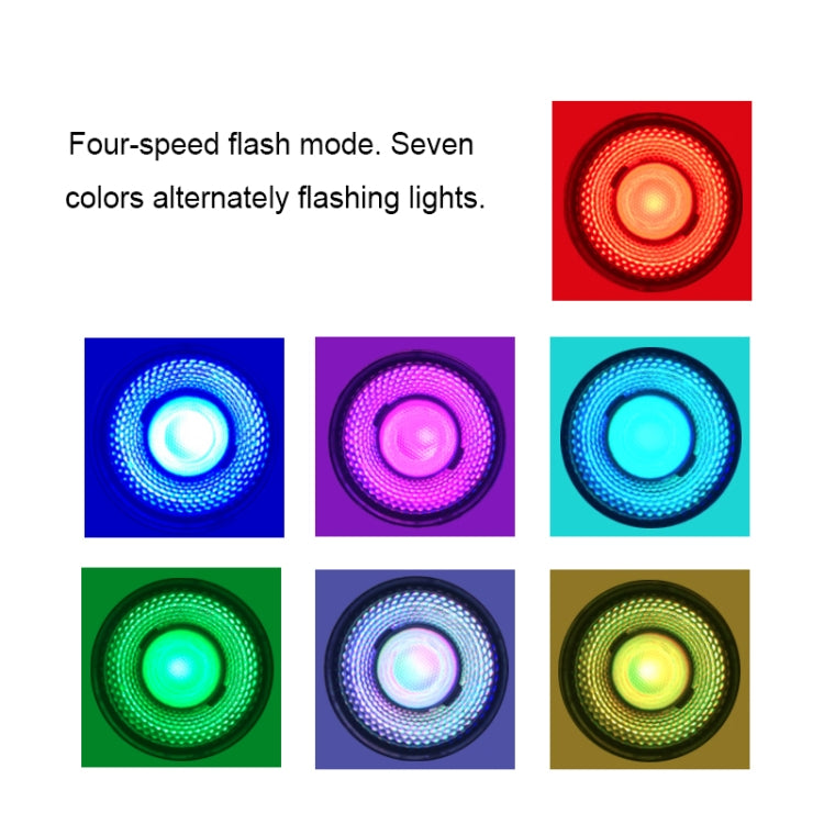Fanale posteriore ad alta luminosità per bicicletta a sette colori impermeabile A0 IPX5, Charging High Brightness Taillight
