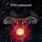 Fanale posteriore ad alta luminosità per bicicletta a sette colori impermeabile A0 IPX5, Charging High Brightness Taillight