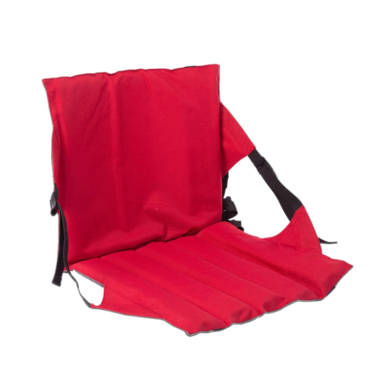 Cuscino da seduta pieghevole da esterno con schienale, dimensioni: 78*40*2 cm, CLS Folding Stool(Red), Folding Seat(Black)