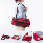 Cuscino da seduta pieghevole da esterno con schienale, dimensioni: 78*40*2 cm, CLS Folding Stool(Red), Folding Seat(Black)