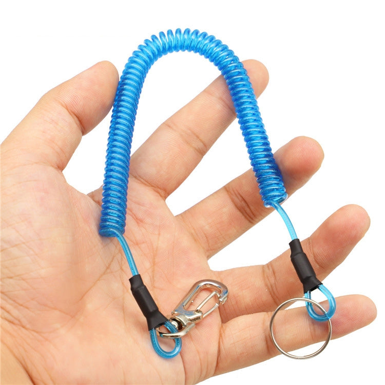 Cordino a molla in TPU anti-smarrimento multifunzionale per esterni, lunghezza: 32 cm, Anti-lost Keychain (Transparent), Anti-lost Keychain (Grey), Anti-lost Keychain (Green)