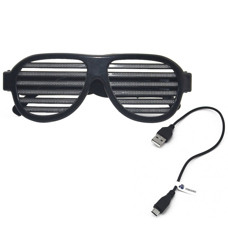 LED-CM03 Tonalità musicali LED Suono e musica Occhiali da festa LED attivi con caricatore USB, LED Party Glasses