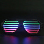 LED-CM03 Tonalità musicali LED Suono e musica Occhiali da festa LED attivi con caricatore USB, LED Party Glasses