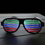 LED-CM03 Tonalità musicali LED Suono e musica Occhiali da festa LED attivi con caricatore USB, LED Party Glasses