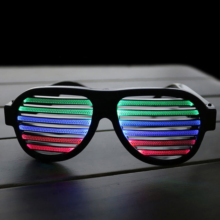 LED-CM03 Tonalità musicali LED Suono e musica Occhiali da festa LED attivi con caricatore USB, LED Party Glasses