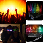 LED-CM03 Tonalità musicali LED Suono e musica Occhiali da festa LED attivi con caricatore USB, LED Party Glasses