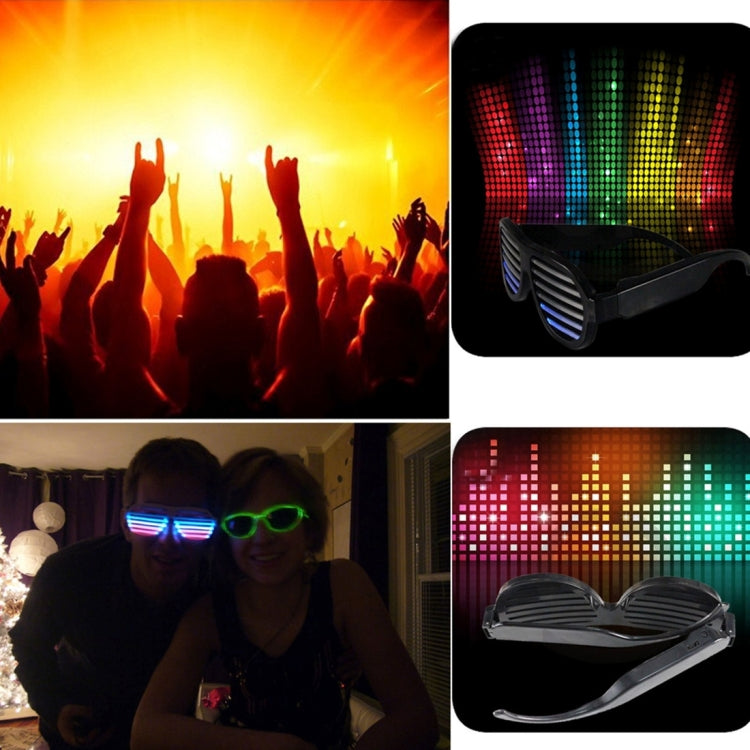 LED-CM03 Tonalità musicali LED Suono e musica Occhiali da festa LED attivi con caricatore USB, LED Party Glasses
