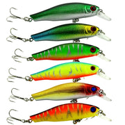 HENGJIA 6 PZ 8,5 cm 8,9 g Minnow Esche rigide in plastica Set di esche da pesca Esche per attrezzatura da pesca, 6 PCS 8.5cm 8.9g