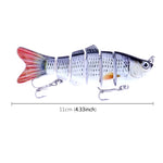 HENGJIA JM020 11cm 18g Esche rigide in plastica multi-sezione Esche da pesca Set Esche da pesca, 1#, 2#, 3#, 4#, 5#