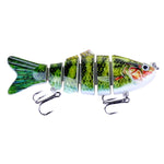 HENGJIA JM020 11cm 18g Esche rigide in plastica multi-sezione Esche da pesca Set Esche da pesca, 1#, 2#, 3#, 4#, 5#