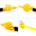 Canna da pesca sul ghiaccio portatile da 33 cm Canna da pesca invernale in plastica Mini canna da pesca per stagno con ruscello