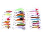 HENGJIA 26 pezzi di esche da pesca per pesciolini Set 4 modelli attrezzatura da pesca esca dura in plastica, 26 PCS