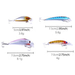 HENGJIA 26 pezzi di esche da pesca per pesciolini Set 4 modelli attrezzatura da pesca esca dura in plastica, 26 PCS