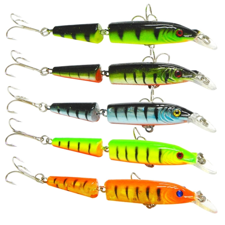 HENGJIA 5 pezzi 10,5 cm 9,6 g esche rigide in plastica a 2 sezioni esche da pesca set esche per attrezzatura, 10.5cm 9.6g