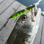HENGJIA 5 pezzi 10,5 cm 9,6 g esche rigide in plastica a 2 sezioni esche da pesca set esche per attrezzatura, 10.5cm 9.6g