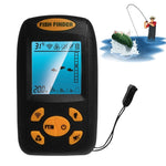 Ecoscandaglio portatile ad ultrasuoni, ecoscandaglio per profondità e temperatura dell'acqua con trasduttore del sensore sonar cablato e display LCD, Fish Finder  Black