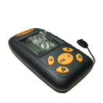 Ecoscandaglio portatile ad ultrasuoni, ecoscandaglio per profondità e temperatura dell'acqua con trasduttore del sensore sonar cablato e display LCD, Fish Finder  Black