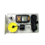 Ecoscandaglio portatile ad ultrasuoni, ecoscandaglio per profondità e temperatura dell'acqua con trasduttore del sensore sonar cablato e display LCD, Fish Finder  Black