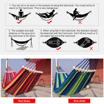 Amaca da spiaggia portatile con amaca in tela per persona singola, resistente al ribaltamento, con bastoncini di legno, dimensioni: 185 x 80 cm, Size: 185 x 80cm, Size: 185 x 80cm(Red)