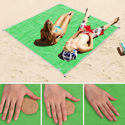 Tappetino senza sabbia, leggero, pieghevole, per esterni, da picnic, con cuscino da campeggio, tappetino da spiaggia, dimensioni: 2 x 2 m, 2 x 2m(Pink), 2 x 2m(Green), 200x200m Blue
