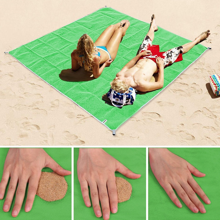 Tappetino senza sabbia, leggero, pieghevole, per esterni, da picnic, con cuscino da campeggio, tappetino da spiaggia, dimensioni: 2 x 2 m, 2 x 2m(Pink), 2 x 2m(Green), 200x200m Blue