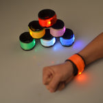 Polsino sportivo a LED luminoso Slap Pat Circle all'aperto, grande, dimensioni: 35 * 4 cm, 35x4cm Orange, 35x4cm Pink, 35x4cm Green, 35x4cm Blue, 35x4cm Light Green, 35x4cm Red, 35x4cm White