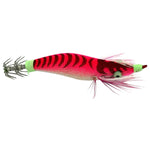 HENGJIA Esche rigide in plastica da 8 cm Esche da pesca per calamari Esche per gamberetti in legno, 1# (Magenta+Dark Red), 2# (Orange + Yellow), 3# (Yellow), 5# (Magenta), 6# (Orange), 7# (Blue)