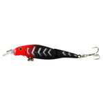 HENGJIA JM010-X 6# 8,8 cm 7,4 g 2 sezioni esche rigide in plastica esche da pesca artificiali con gancio triplo, consegna colore casuale, JM010-X 6# 8.8cm