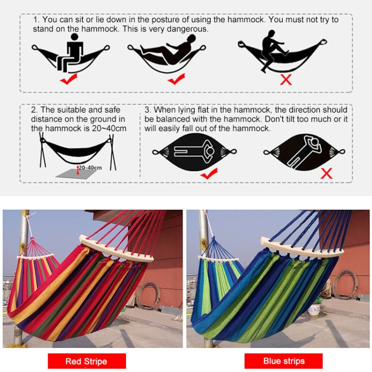 Amaca da spiaggia portatile con amaca in tela per due persone resistente al ribaltamento e lettino da spiaggia con bastoncini di legno, dimensioni: 190 x 150 cm, Size: 190 x 150cm(Blue), Size:190 x 150cm(Red)