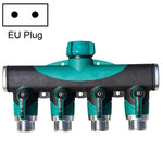 Irrigatore per acqua da giardino multifunzione 4 in 1 Valvola per irrigazione del prato Regolatore di divisione dell'acqua Shunt per tubo dell'acqua, spina europea, EU Plug
