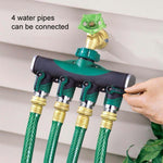 Irrigatore per acqua da giardino multifunzione 4 in 1 Valvola per irrigazione del prato Regolatore di divisione dell'acqua Shunt per tubo dell'acqua, spina europea, EU Plug