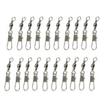 5 connettori da pesca 8# 3,5 cm con canna girevole con anello elastico di sicurezza, 20pcs 8# 3.5cm