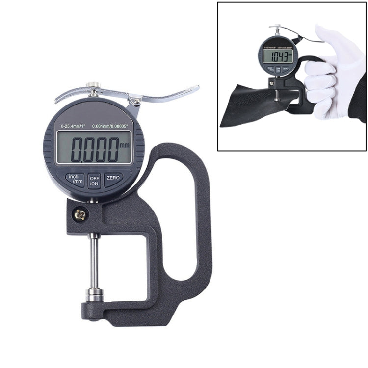 Micrometer Thickness Gauge with Digital Display, Range 0-25mm