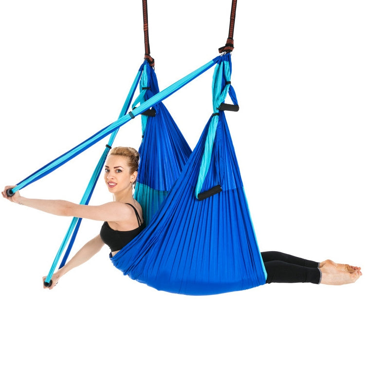 Amaca yoga aerea con 6 maniglie per bodybuilding, verticale, inelasticità