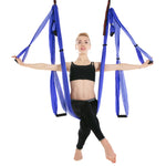 Amaca yoga aerea con 6 maniglie per bodybuilding, verticale, inelasticità