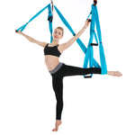 Amaca yoga aerea con 6 maniglie per bodybuilding, verticale, inelasticità