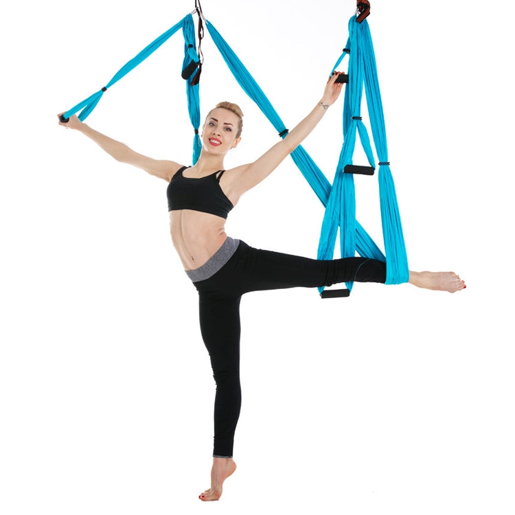 Amaca yoga aerea con 6 maniglie per bodybuilding, verticale, inelasticità