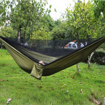 Amaca da paracadute portatile da esterno con zanzariere, Army Green, Black, Dark Blue + Baby Blue, Pink Blue, Green, Blue