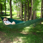Amaca da paracadute in nylon completamente automatica da campeggio esterna portatile con zanzariere, dimensioni: 290 x 140 cm, 290x140cm Camouflage, 290x140cm Army Green, 290x140cm Black, 290x140cm Dark Blue, 290x140cm Dark Green, 290x140cm Pink Blue  ...