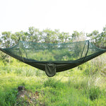 Amaca da paracadute in nylon completamente automatica da campeggio esterna portatile con zanzariere, dimensioni: 250 x 120 cm, 250x120cm Orange, 250x120cm Blue, 250x120cm Green, 250x120cm Pink Blue, 250x120cm Dark Green, 250x120cm Dark Blue            ...